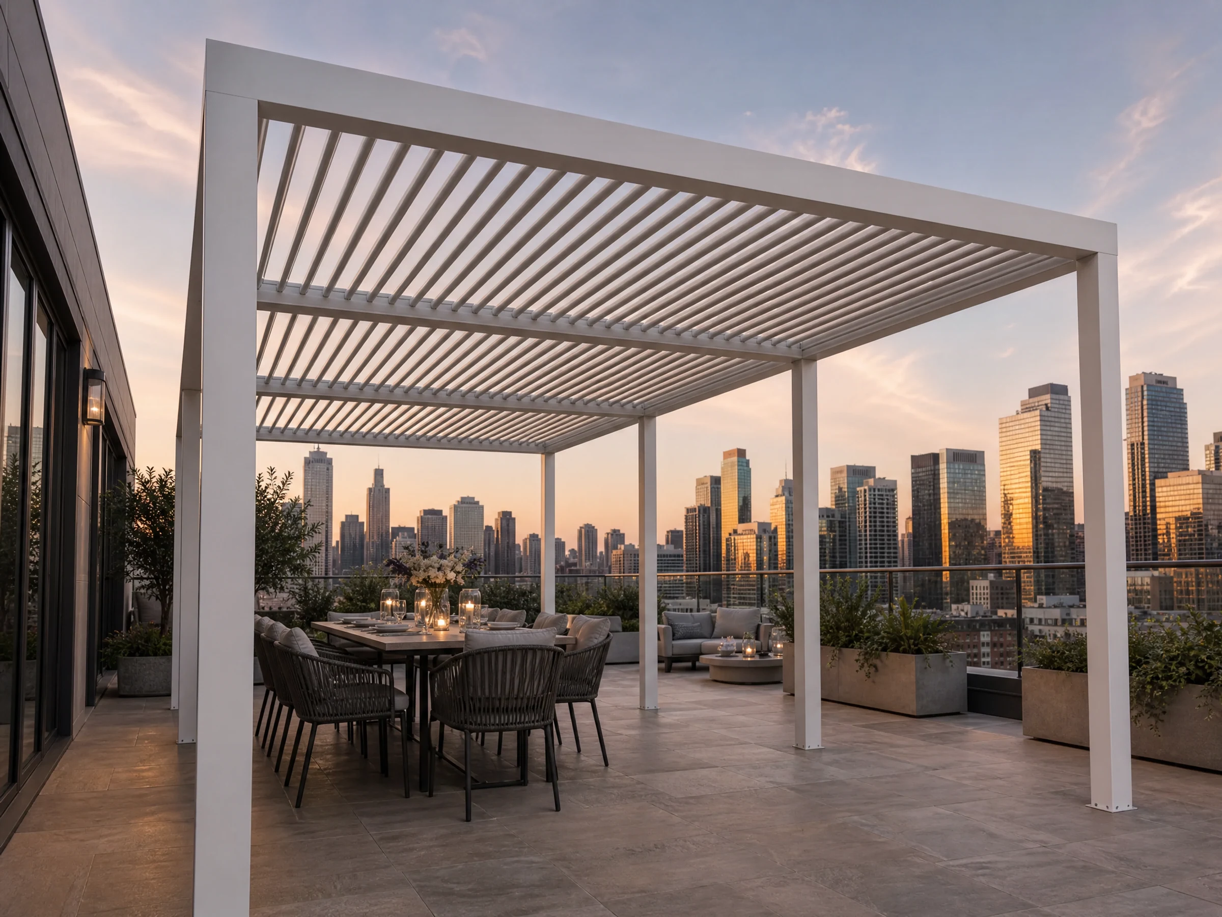 Aluminum Pergolas in an outdoor setting